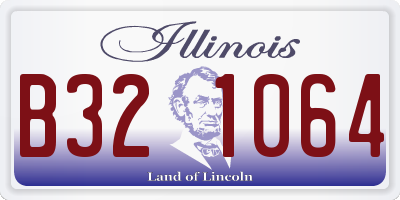 IL license plate B321064