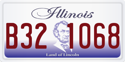 IL license plate B321068