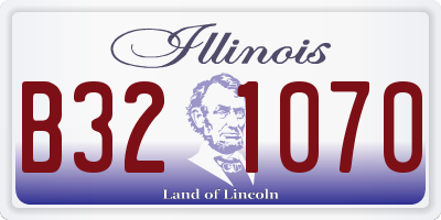 IL license plate B321070