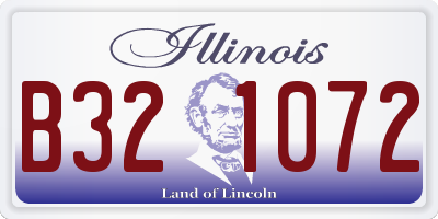 IL license plate B321072