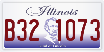 IL license plate B321073