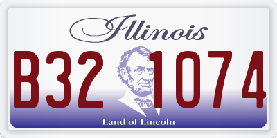 IL license plate B321074