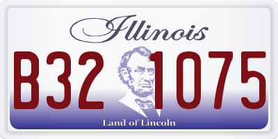 IL license plate B321075