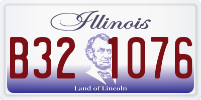 IL license plate B321076