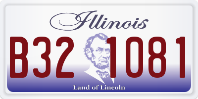 IL license plate B321081