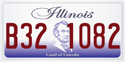 IL license plate B321082
