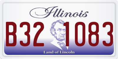 IL license plate B321083