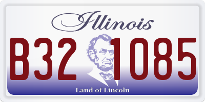 IL license plate B321085