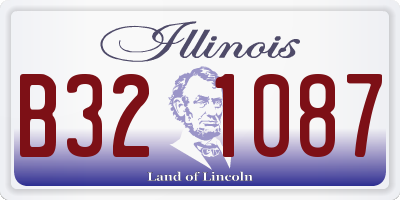 IL license plate B321087