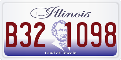IL license plate B321098
