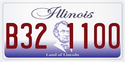 IL license plate B321100