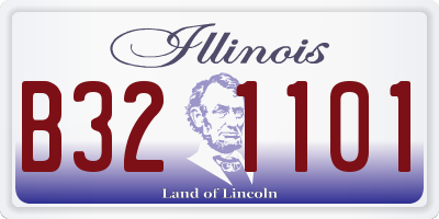IL license plate B321101