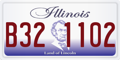 IL license plate B321102