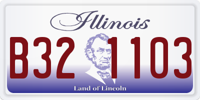 IL license plate B321103