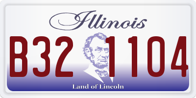 IL license plate B321104