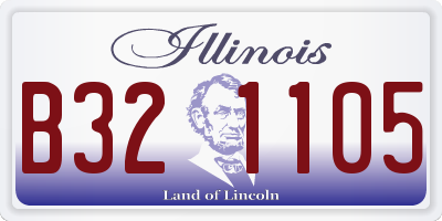 IL license plate B321105