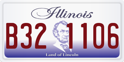 IL license plate B321106