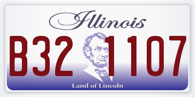 IL license plate B321107