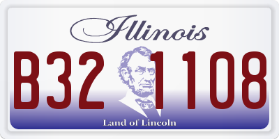 IL license plate B321108