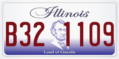 IL license plate B321109