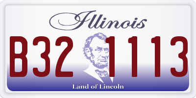 IL license plate B321113