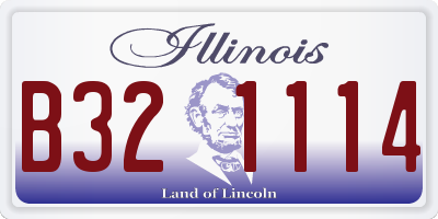 IL license plate B321114