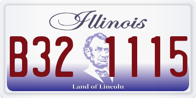 IL license plate B321115