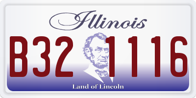 IL license plate B321116