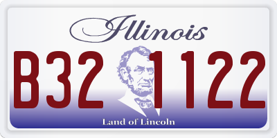 IL license plate B321122