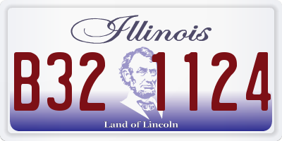 IL license plate B321124
