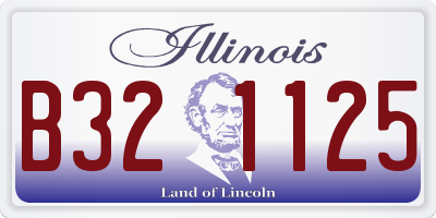 IL license plate B321125