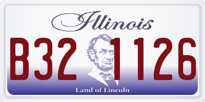 IL license plate B321126