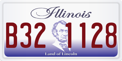 IL license plate B321128