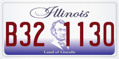 IL license plate B321130