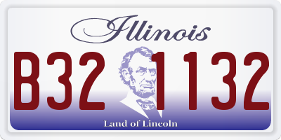 IL license plate B321132
