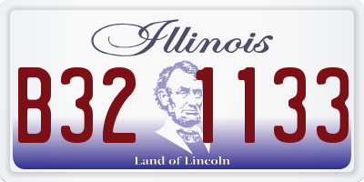 IL license plate B321133