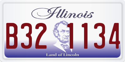 IL license plate B321134
