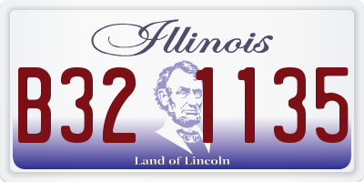 IL license plate B321135
