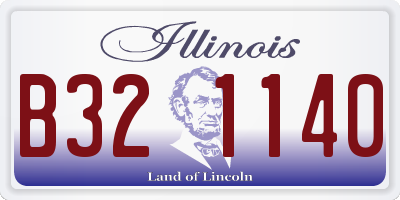 IL license plate B321140