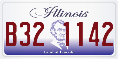 IL license plate B321142