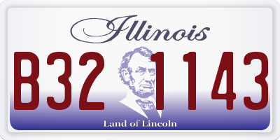 IL license plate B321143