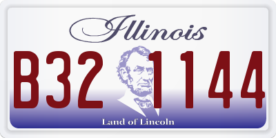 IL license plate B321144