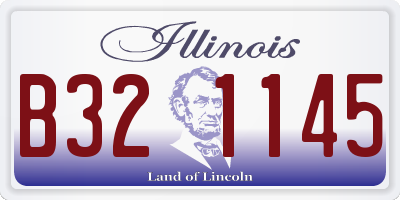 IL license plate B321145