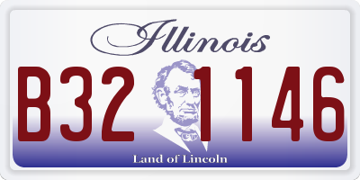 IL license plate B321146