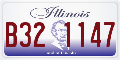 IL license plate B321147