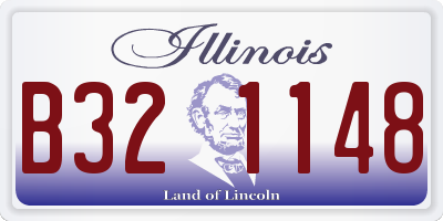 IL license plate B321148