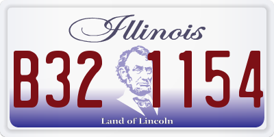 IL license plate B321154