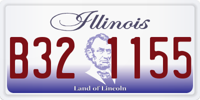 IL license plate B321155