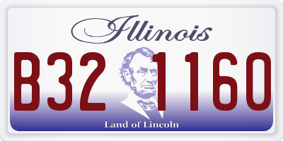 IL license plate B321160
