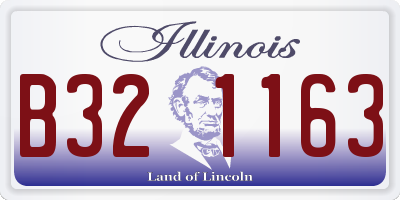 IL license plate B321163